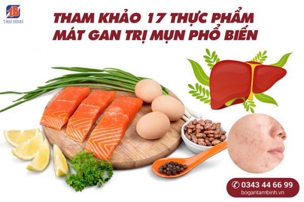 thực phẩm mát gan trị mụn