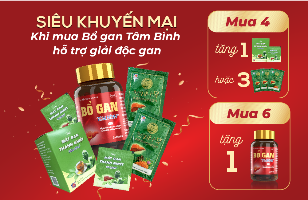 {Siêu khuyến mại} khi mua Bổ gan Tâm Bình hỗ trợ giải độc gan