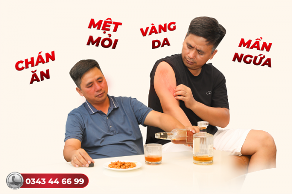 Anh Đinh Công Cảnh thường xuyên bị mề đay, mẩn ngứa, chán ăn... sau thời gian dùng nhiều bia rượu 